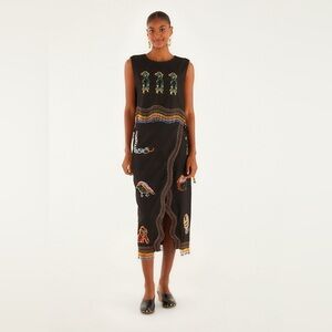 Farm Rio Ana Leovy Farm Rio Figures Wrap Midi Skirt